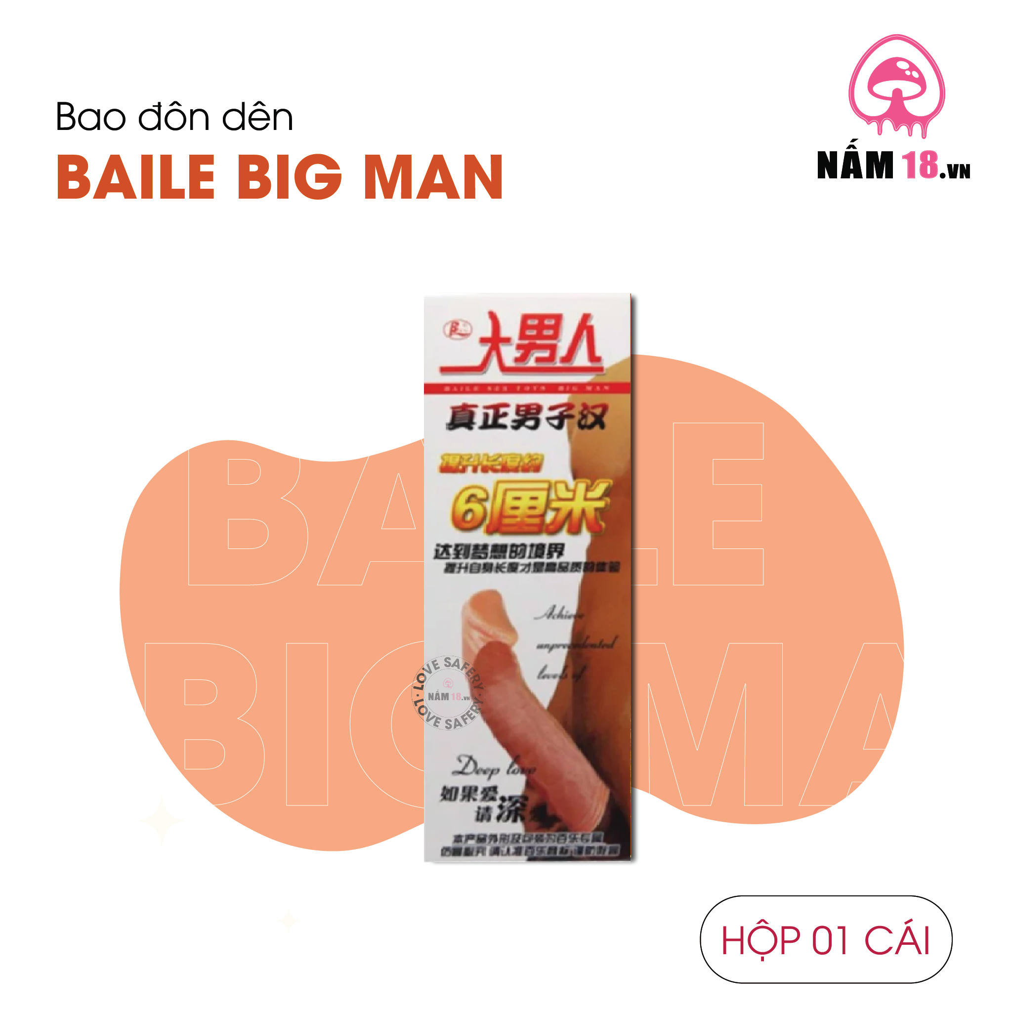  Bao Cao Su Đôn Dên Tăng Kích Thước Baile Big Man Tăng 6cm 