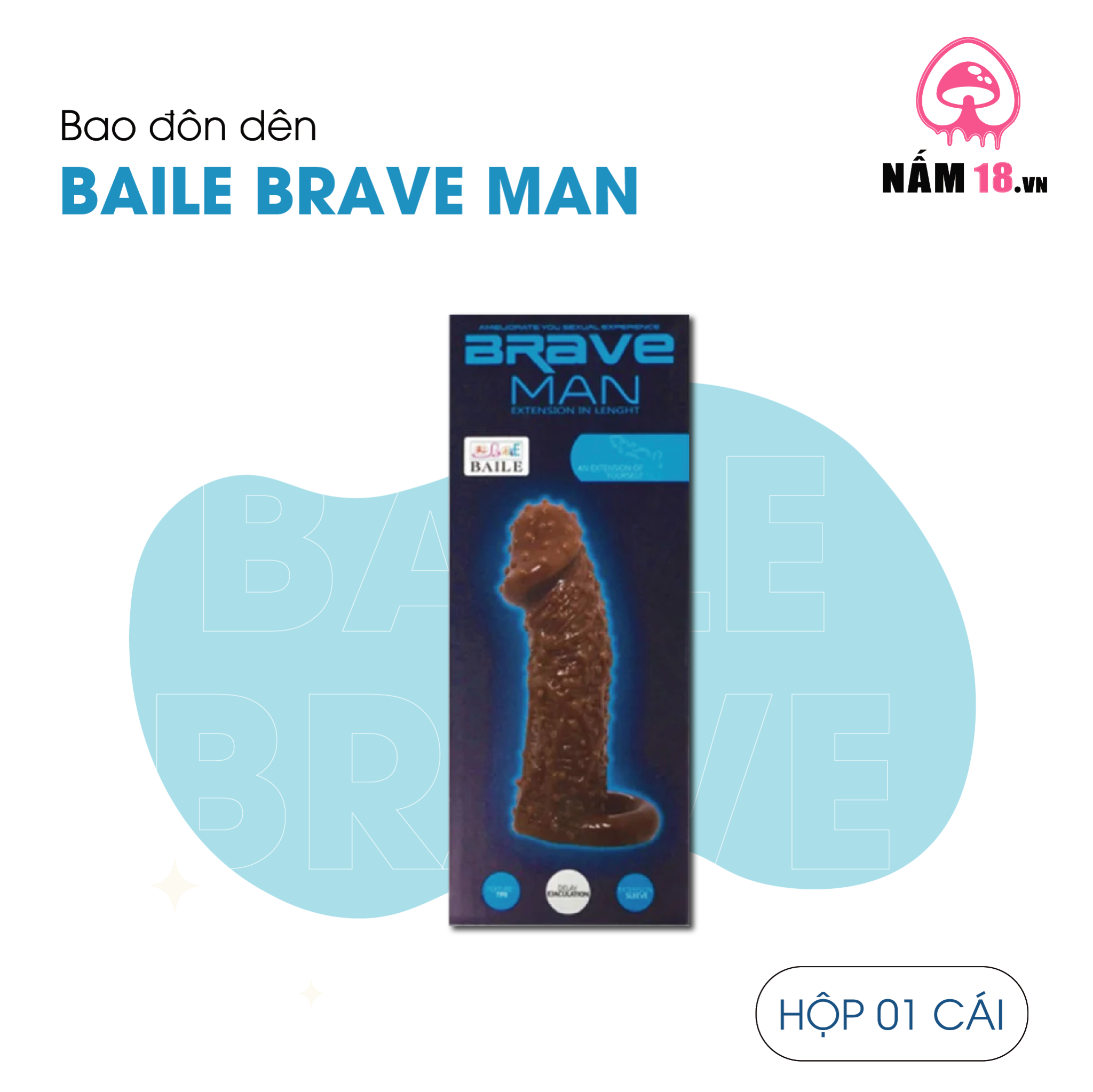  Bao Cao Su Đôn Dên Tăng Kích Thước Baile Braveman - Chống Tuột 