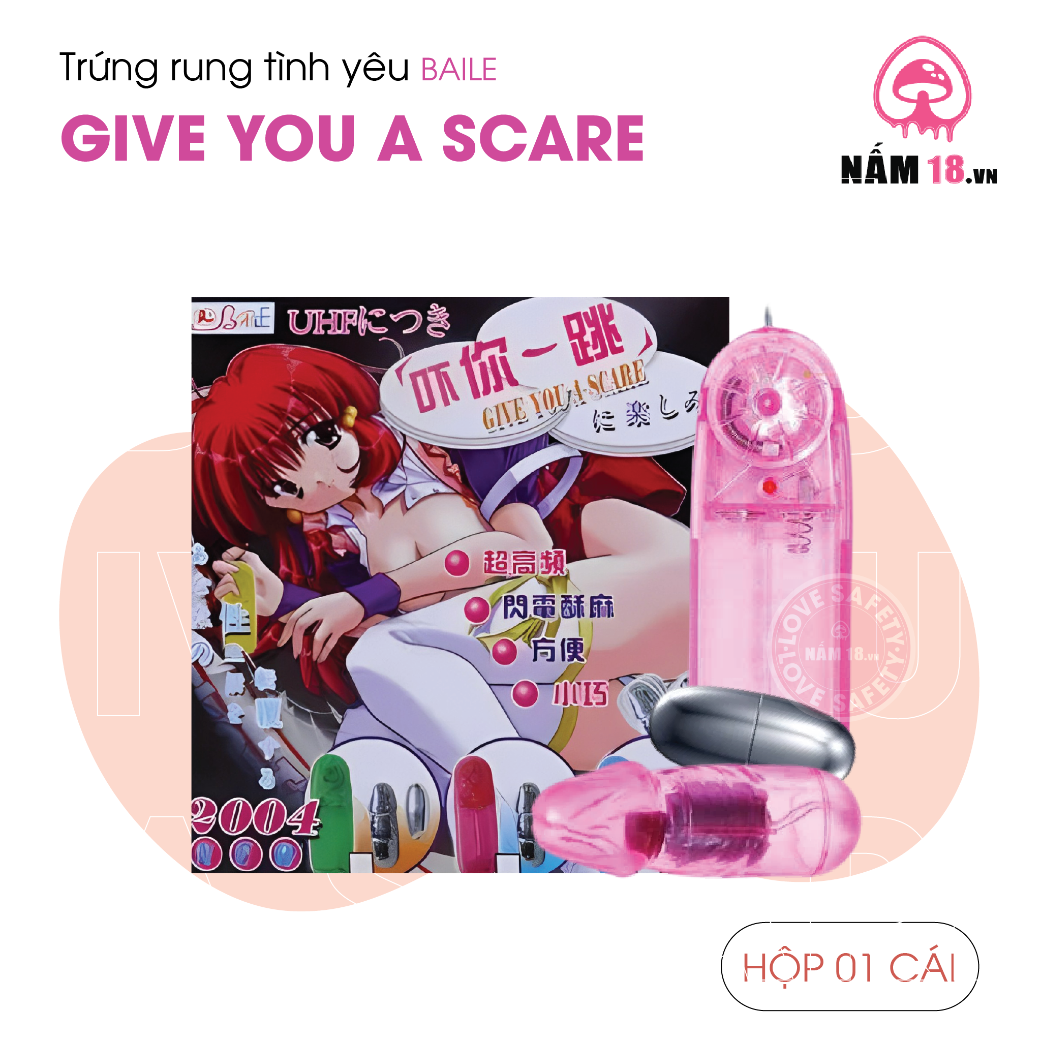  Trứng Rung Baile Give You A Scare 2 Đầu Inox 