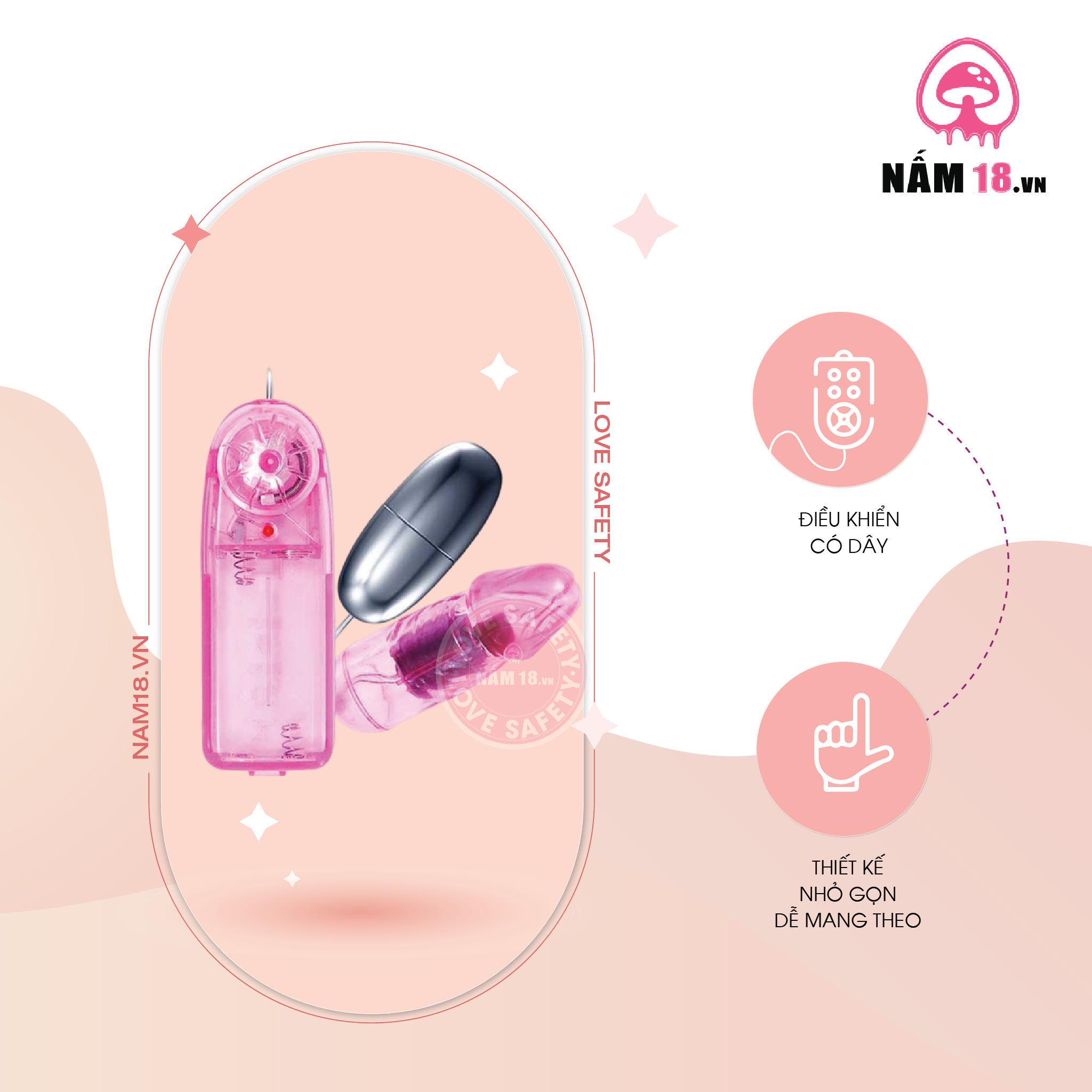  Trứng Rung Baile Give You A Scare 2 Đầu Inox 