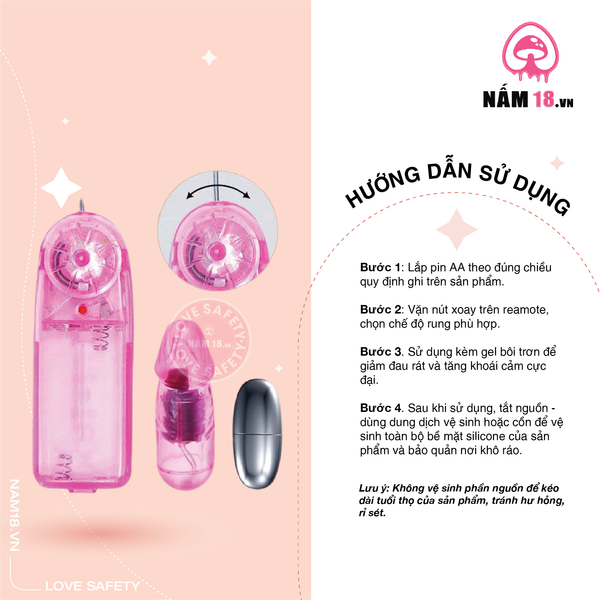 Trứng Rung Baile Give You A Scare 2 Đầu Inox