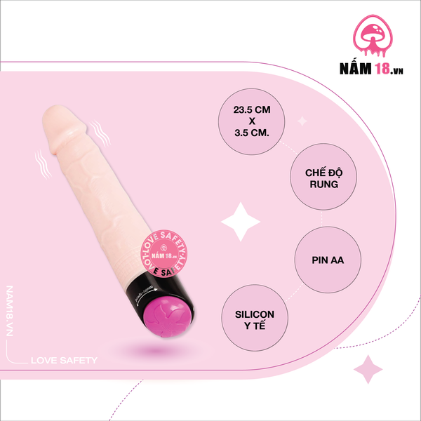 Dương Vật Giả Baile Sex Flesh Vibe Rung Ngoáy Đa Chế Độ