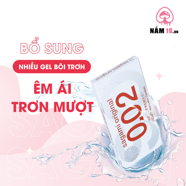 Bao Cao Su Siêu Mỏng Sagami 0.02mm - Hộp 2 Cái