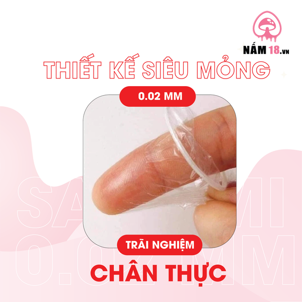 Bao Cao Su Siêu Mỏng Sagami 0.02mm - Hộp 2 Cái