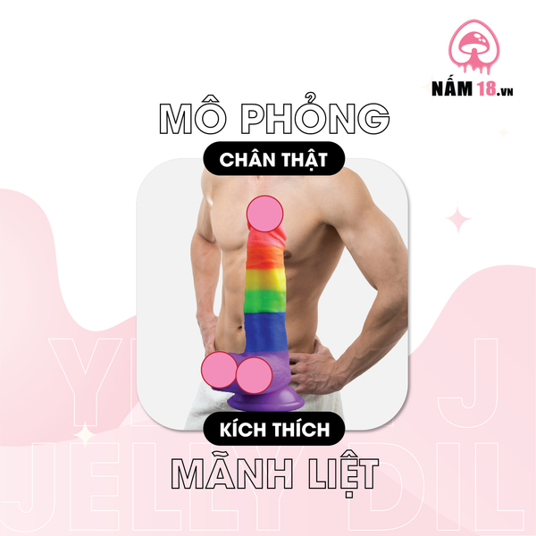 Dương Vật Dính Tường Cao Cấp Yeain Jelly Dildo 6.4 - Trong Suốt