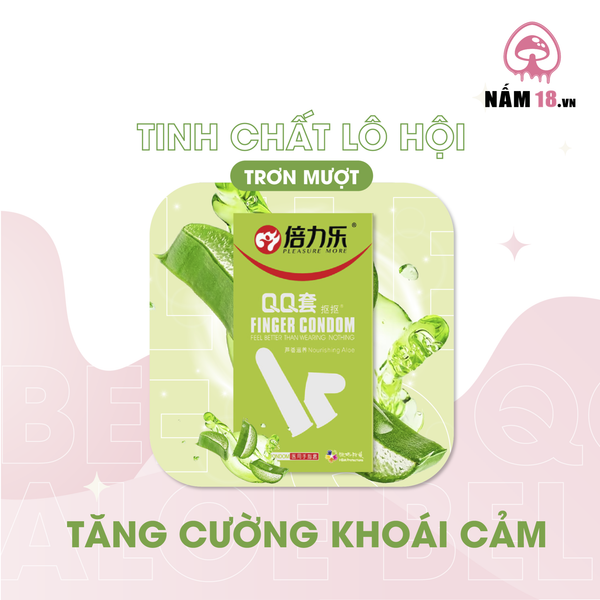 Bao Cao Su Ngón Tay Beilile QQ Aloe - Hộp 10 Cái