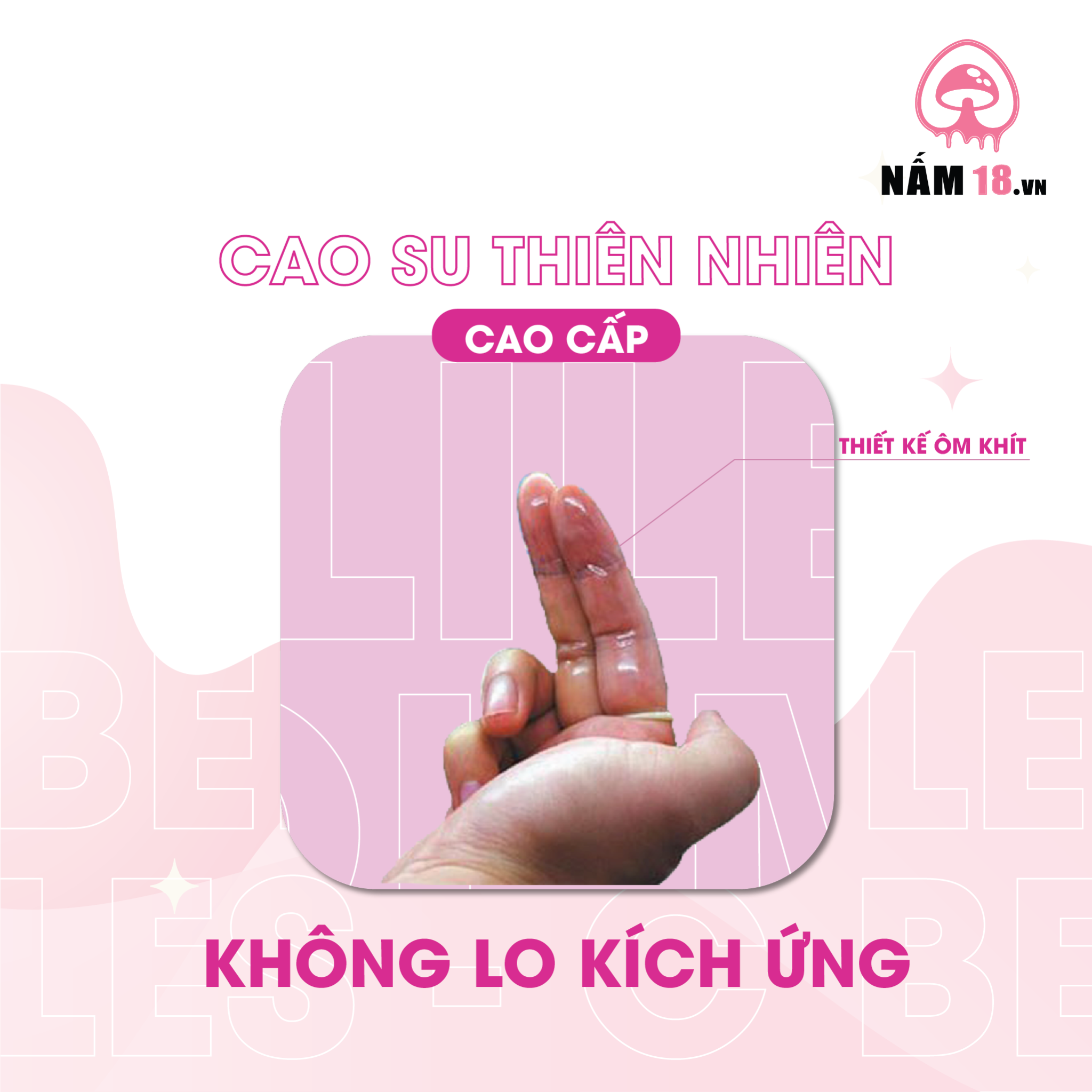  Bao Cao Su Ngón Tay Trơn Beilile Les C - Hộp 8 Cái 