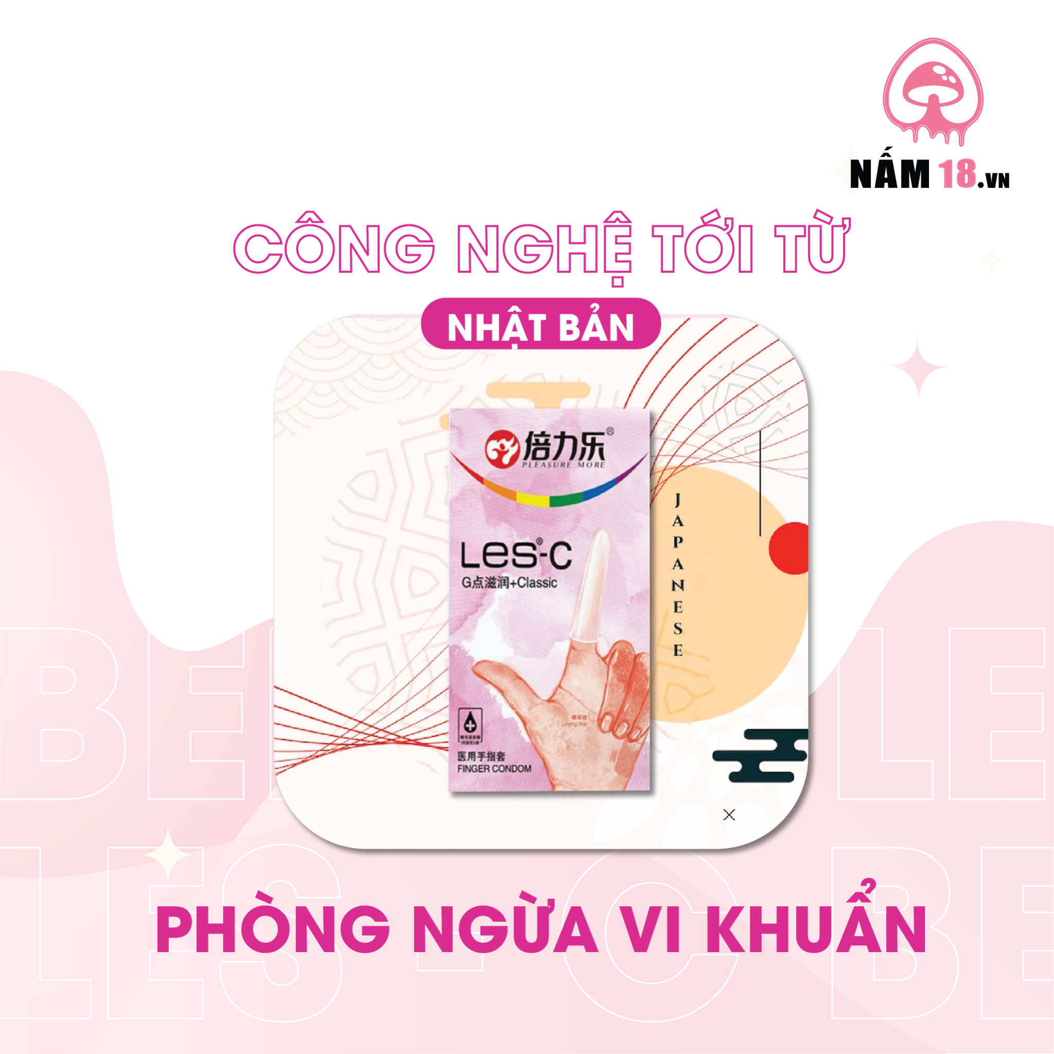  Bao Cao Su Ngón Tay Trơn Beilile Les C - Hộp 8 Cái 