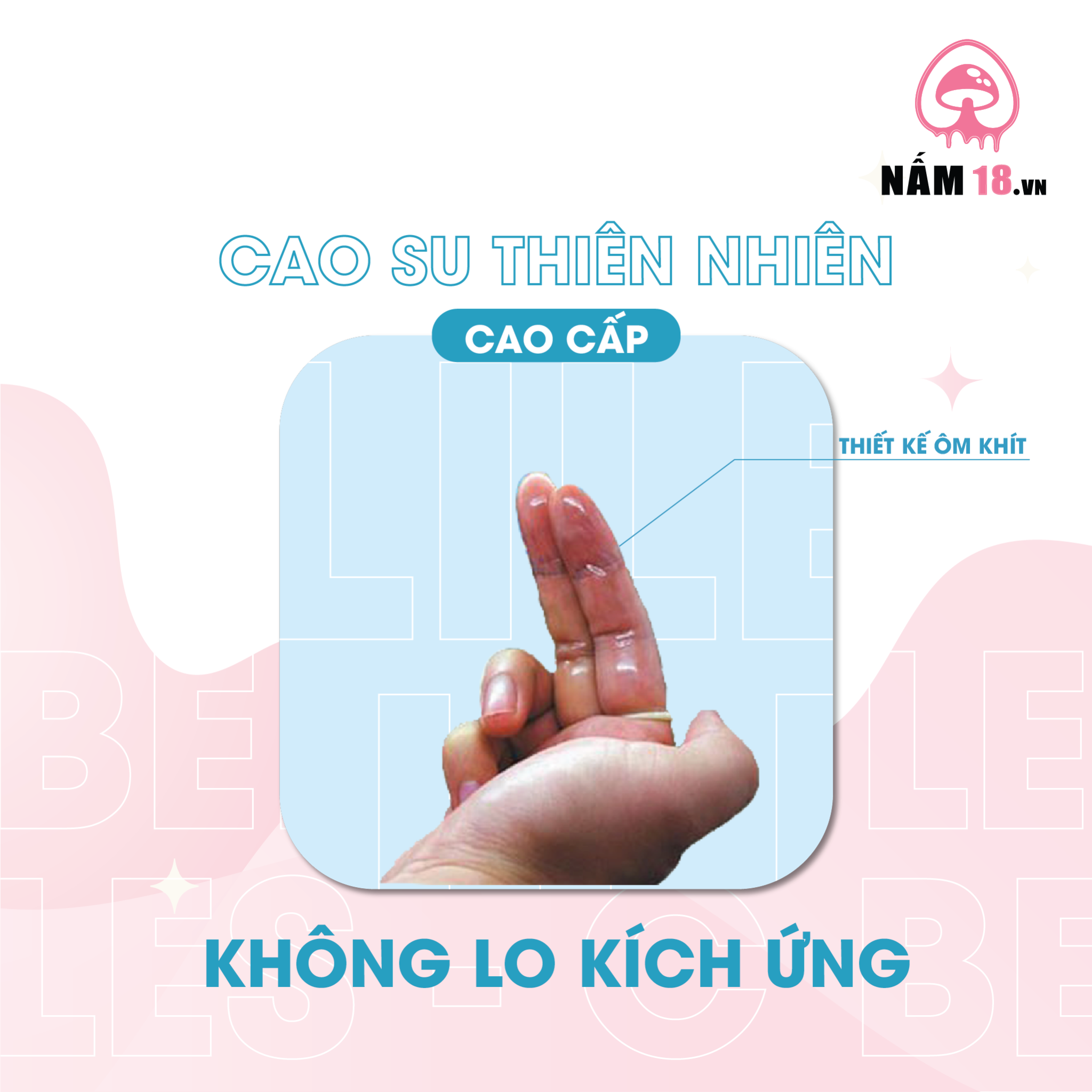  Bao Cao Su Ngón Tay Nóng Ấm Beilile Les H - Hộp 8 Cái 