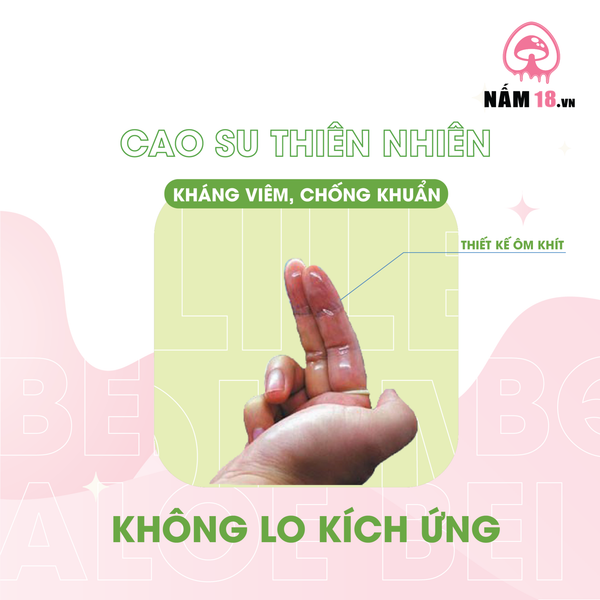 Bao Cao Su Ngón Tay Beilile QQ Aloe - Hộp 10 Cái