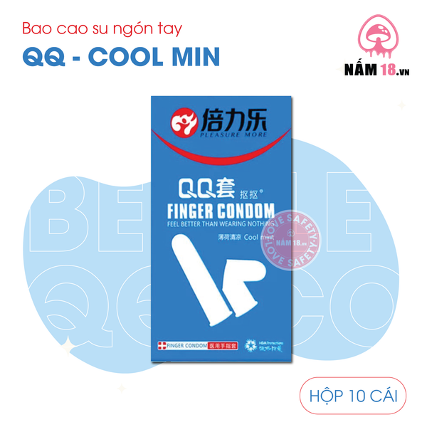 Bao Cao Su Ngón Tay Beilile QQ Cool Mint - Hộp 10 Cái
