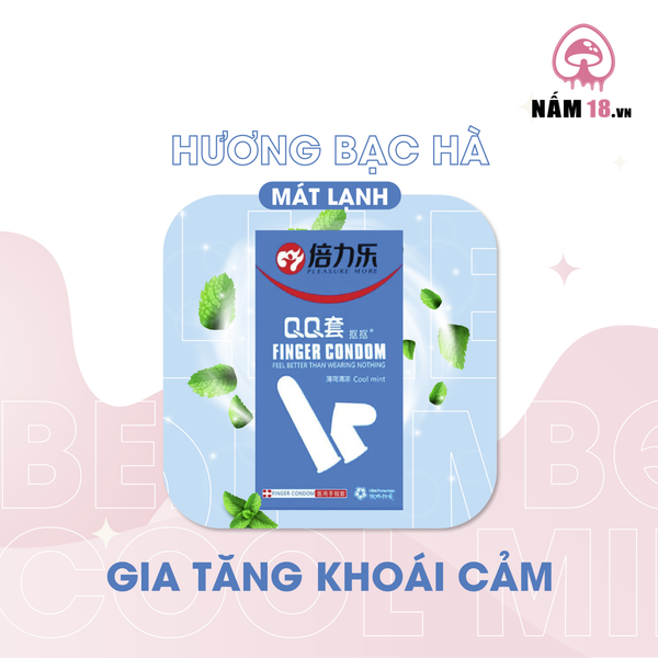 Bao Cao Su Ngón Tay Beilile QQ Cool Mint - Hộp 10 Cái