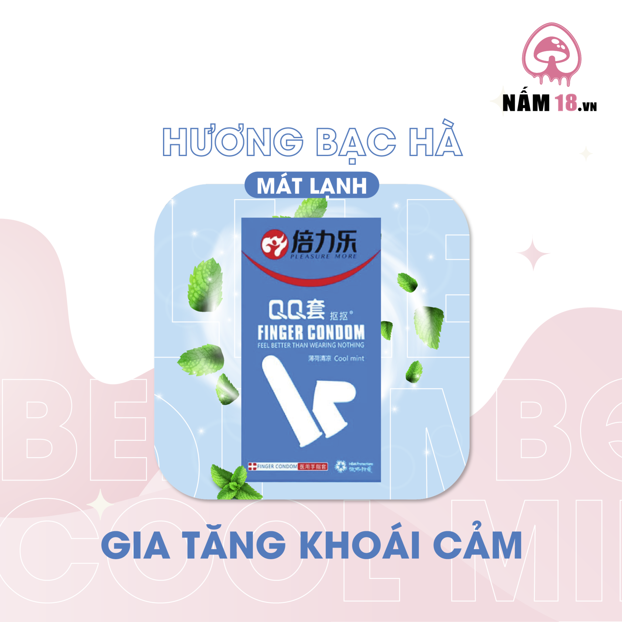  Bao Cao Su Ngón Tay Beilile QQ Cool Mint - Hộp 10 Cái 