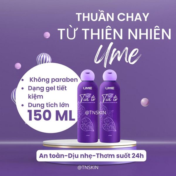 Dung Dịch Vệ Sinh Phụ Nữ Tía Tô Ume Dạng Gel - Chai 150ml