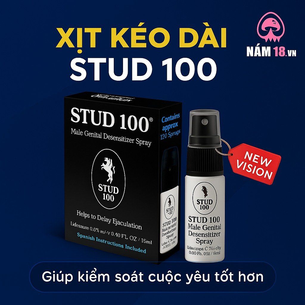  Chai Xịt Kéo Dài Thời Gian Stud 100 9.6% - Chai 13ml 