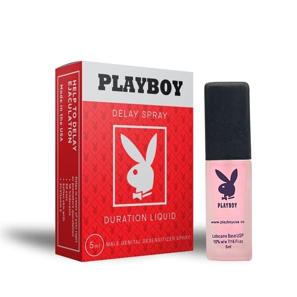 Chai Xịt Kéo Dài Thời Gian Playboy Đỏ, Vitamin E 10% - Chai 5ml