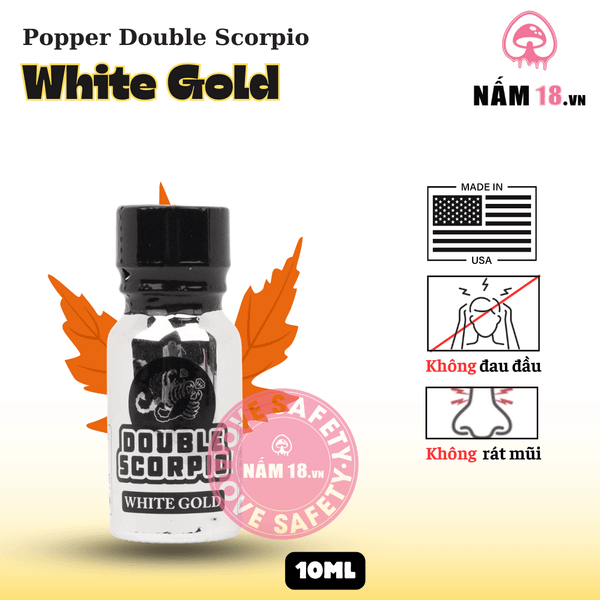 Popper Double Scorpio White Gold