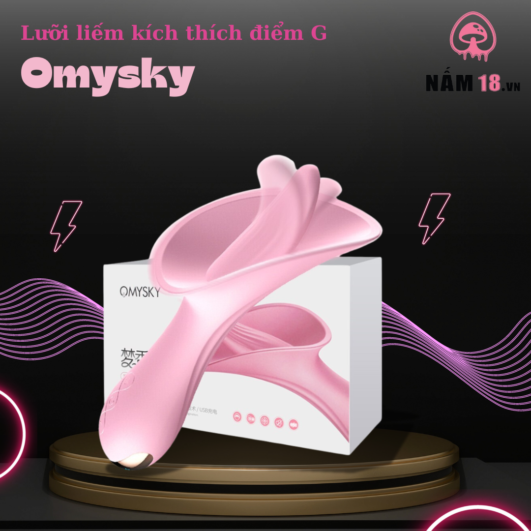  Lưỡi Rung Liếm Omysky 10 Chế Độ Rung 
