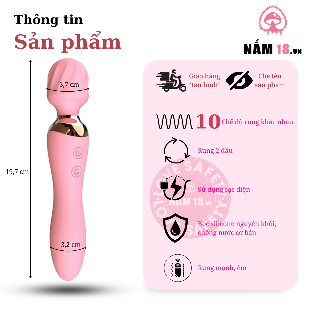  Chày Rung Born 10 Chế Độ Rung 
