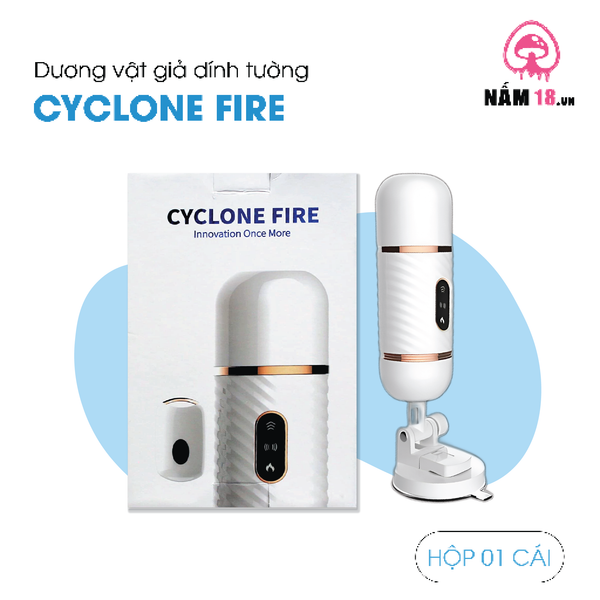 Dương Vật Dính Tường Thụt Toả Nhiệt Cyclone Fire - Sạc Điện