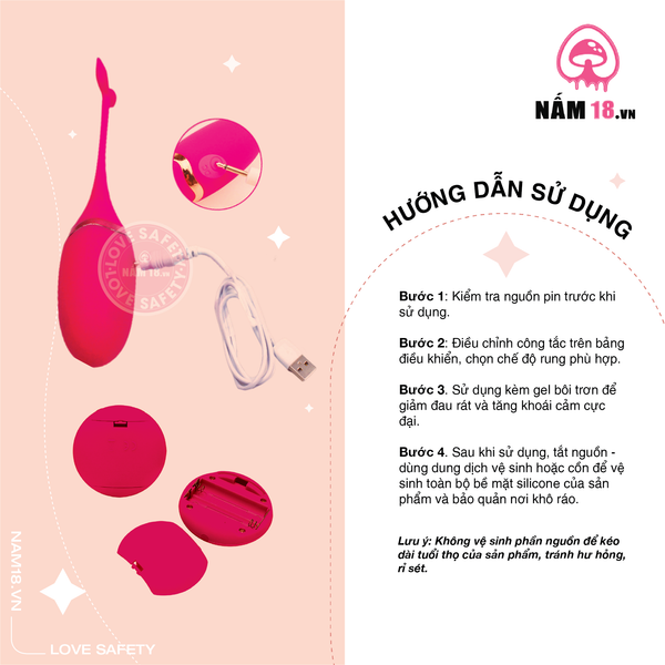 Trứng Rung Dolphin 10 Chế Độ Rung
