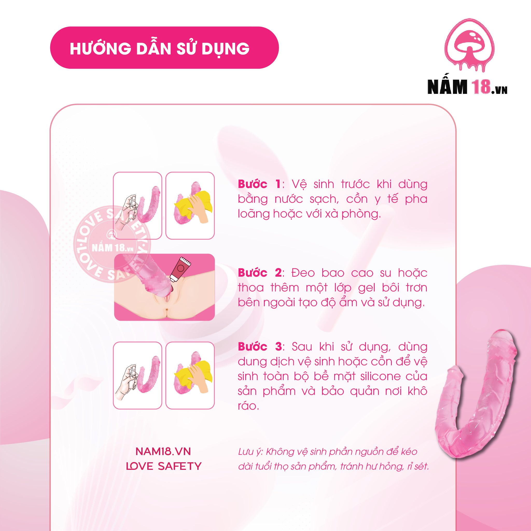  Dương Vật Giả 2 Đầu Double Dog Silicone 