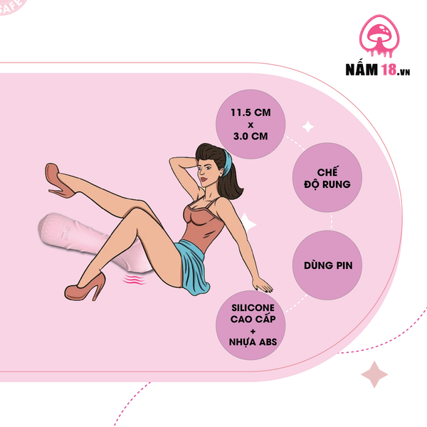 Máy Massage Kích Thích Điểm G Drywell Barbie Rung Đa Chế Độ - Dùng Pin