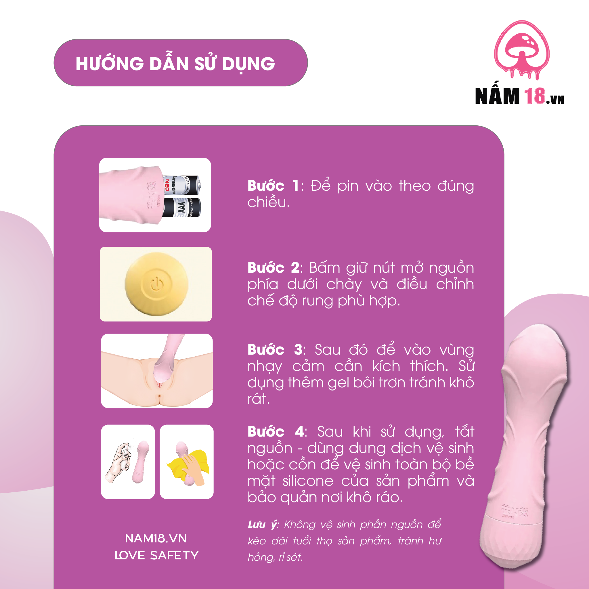  Máy Massage Kích Thích Điểm G Drywell Barbie Rung Đa Chế Độ - Dùng Pin 