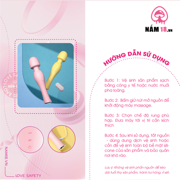 Chày Rung Kích Thích Điểm G Drywell Blossom 20 Chế Độ Rung