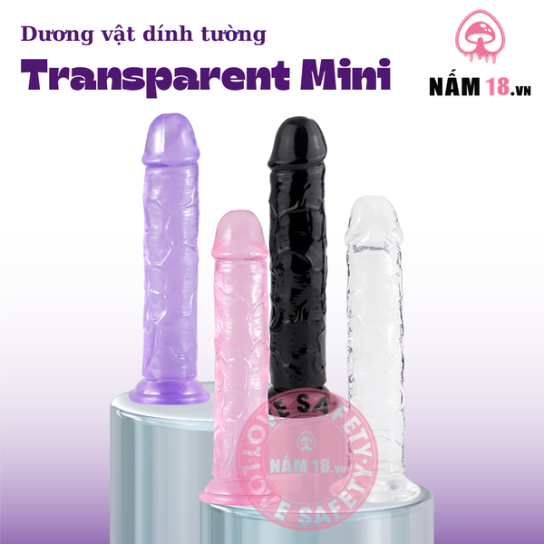 Dương Vật Dính Tường Transparent Mini