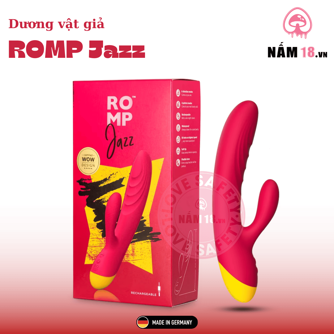  Dương Vật Giả ROMP Jazz 6 Chế Độ Rung 