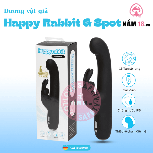  Dương Vật Giả Happy Rabbit G Spot Slim 