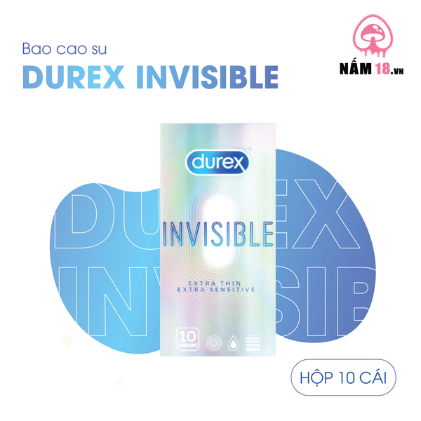 Bao Cao Su Siêu Mỏng Durex Invisible Chính Hãng - Hộp 10 Cái