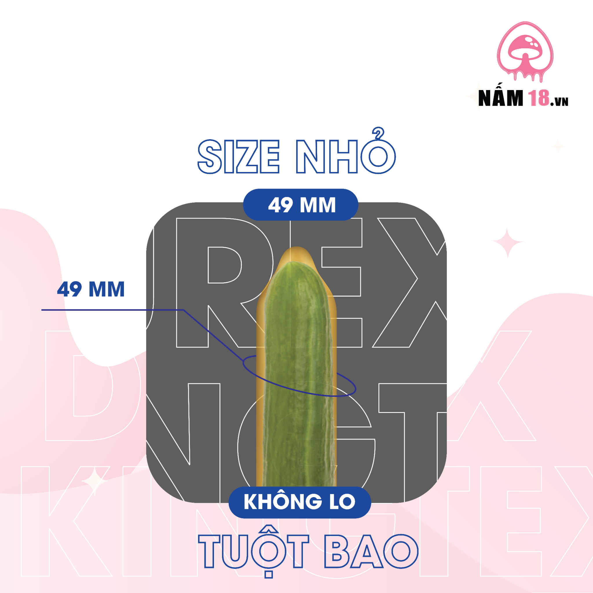  Bao Cao Su Size Nhỏ 49mm Durex Kingtex - Hộp 12 Cái 