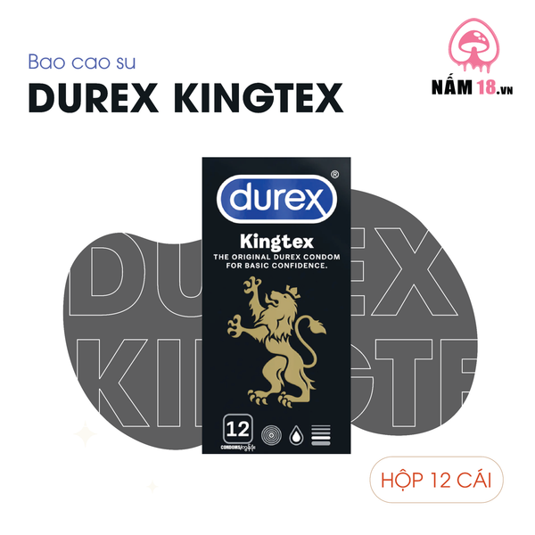 Bao Cao Su Size Nhỏ 49mm Durex Kingtex - Hộp 12 Cái