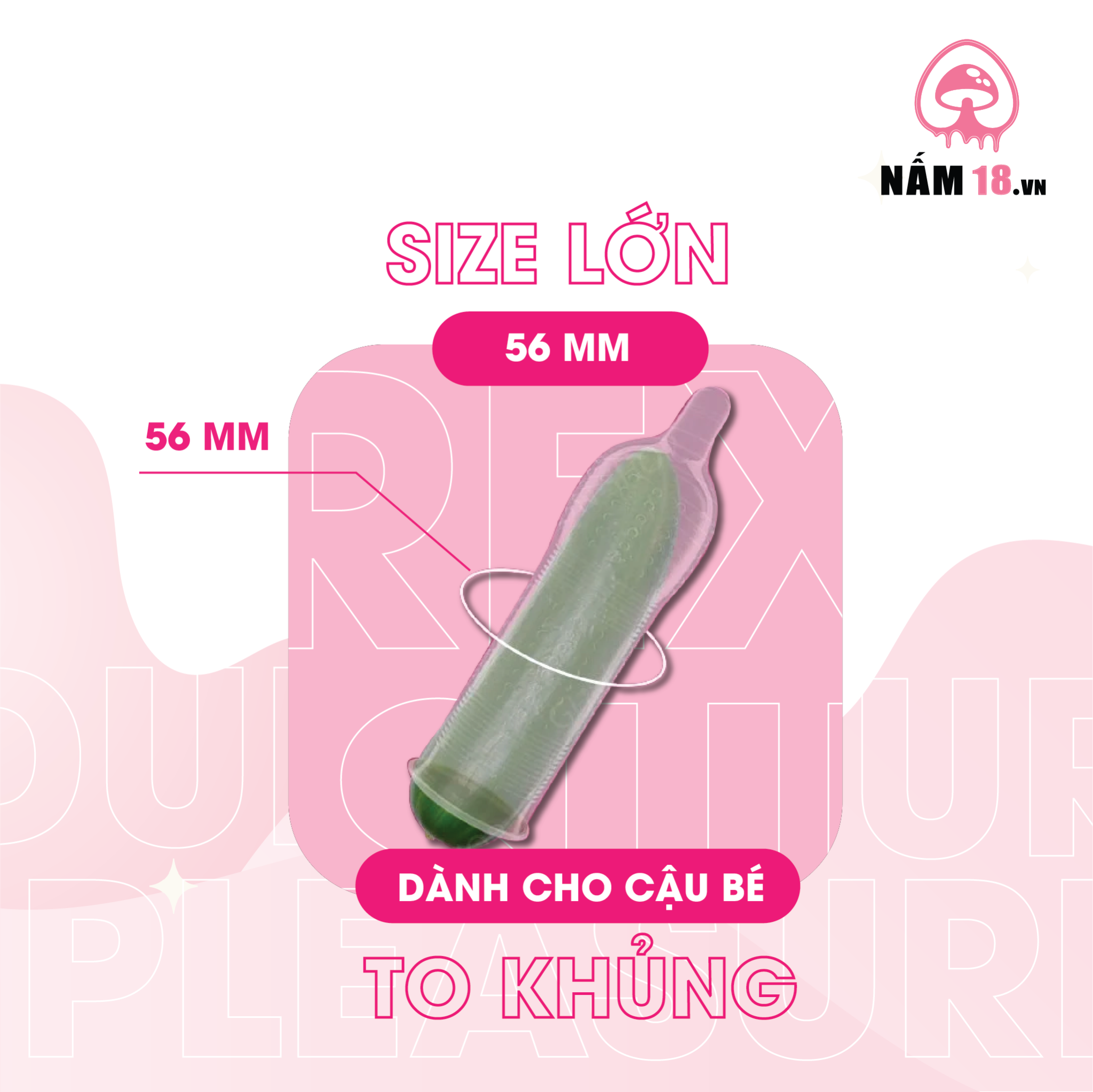  Bao Cao Su Size Lớn 56mm Durex Pleasuremax Gân Và Điểm Nổi - Hộp 12 Cái 