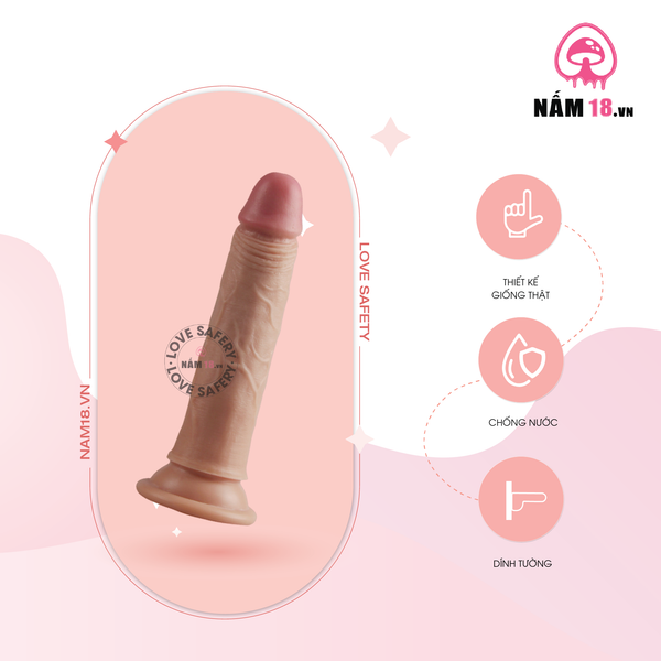 Dương Vật Dính Tường Lovetoy Nature Cock 7.0 - Silicone Cao Cấp Không Bìu