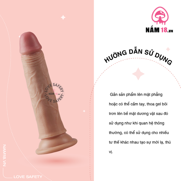 Dương Vật Dính Tường Lovetoy Nature Cock 7.0 - Silicone Cao Cấp Không Bìu