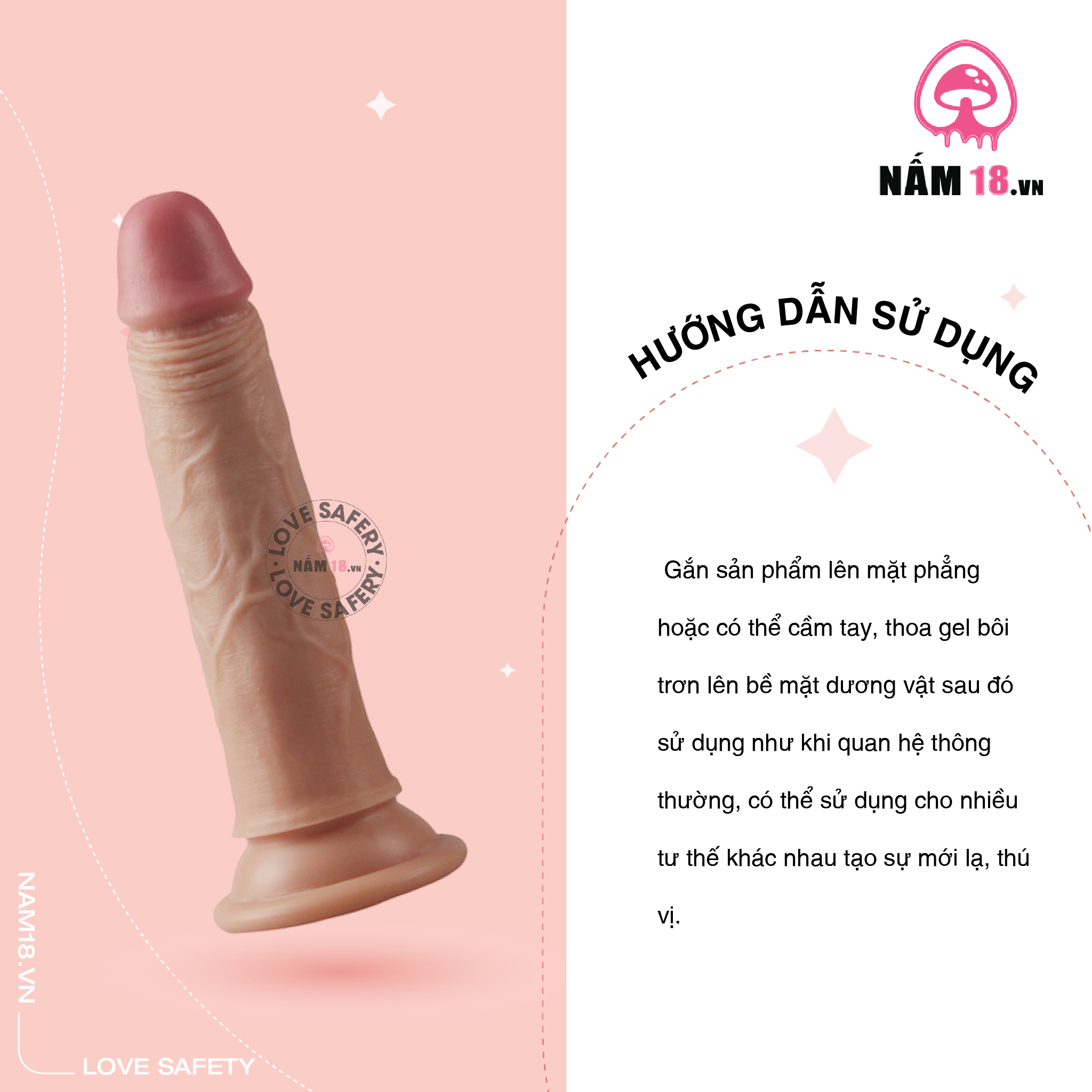  Dương Vật Dính Tường Lovetoy Nature Cock 7.0 - Silicone Cao Cấp Không Bìu 