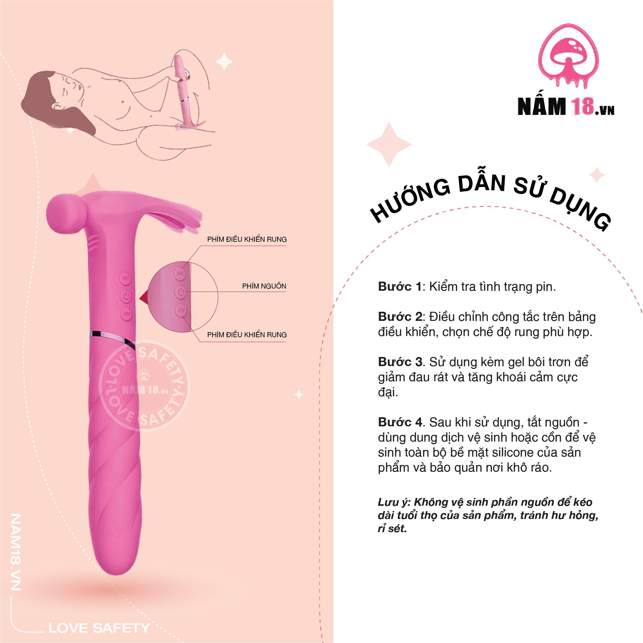  Dương Vật Giả Nguỵ Trang Cây Búa Love Hamma 