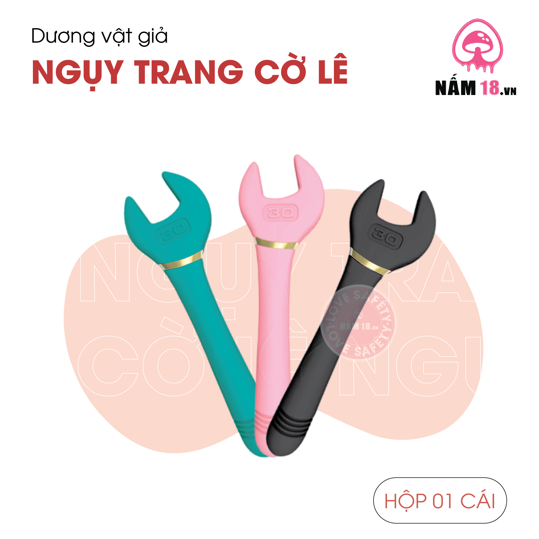  Dương Vật Giả Nguỵ Trang Cờ Lê Rung Thụt Đa Chế Độ - Sạc Điện 