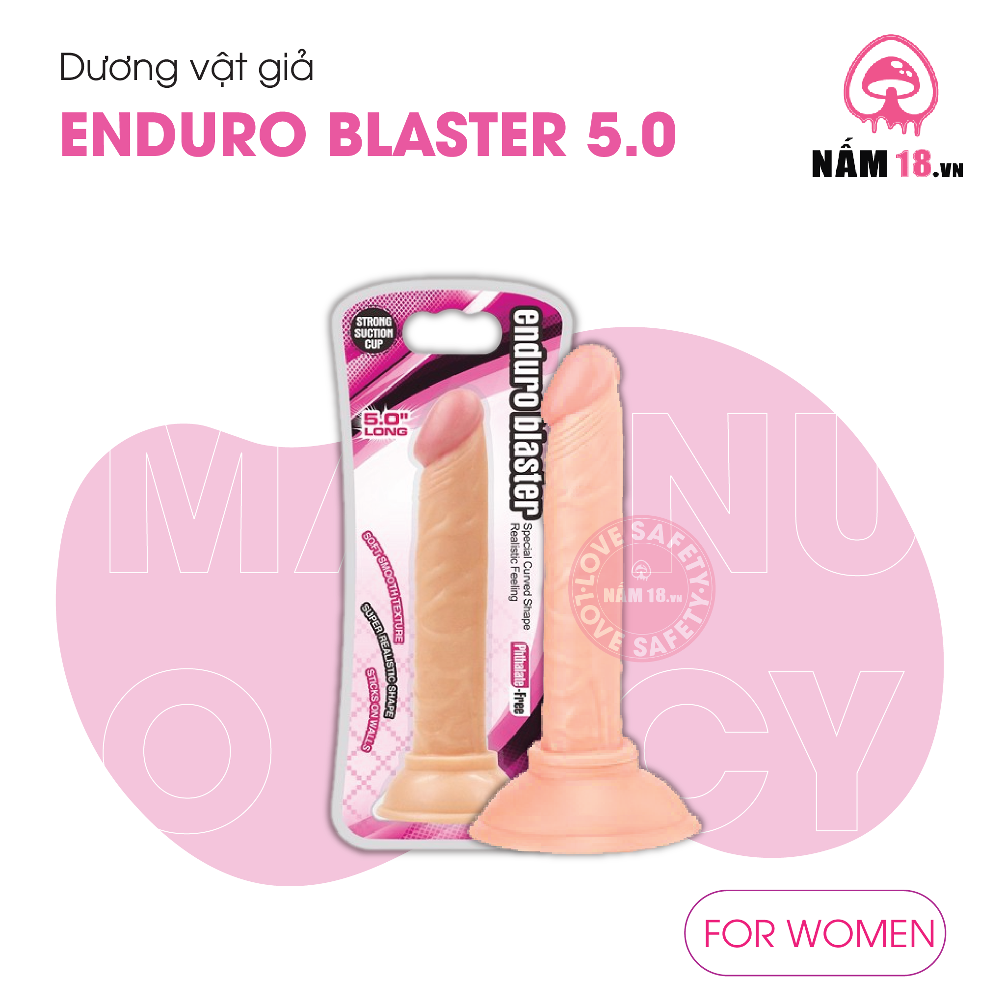  Dương Vật Dính Tường Lovetoy Enduro Blaster Mềm Dẻo 5.0 