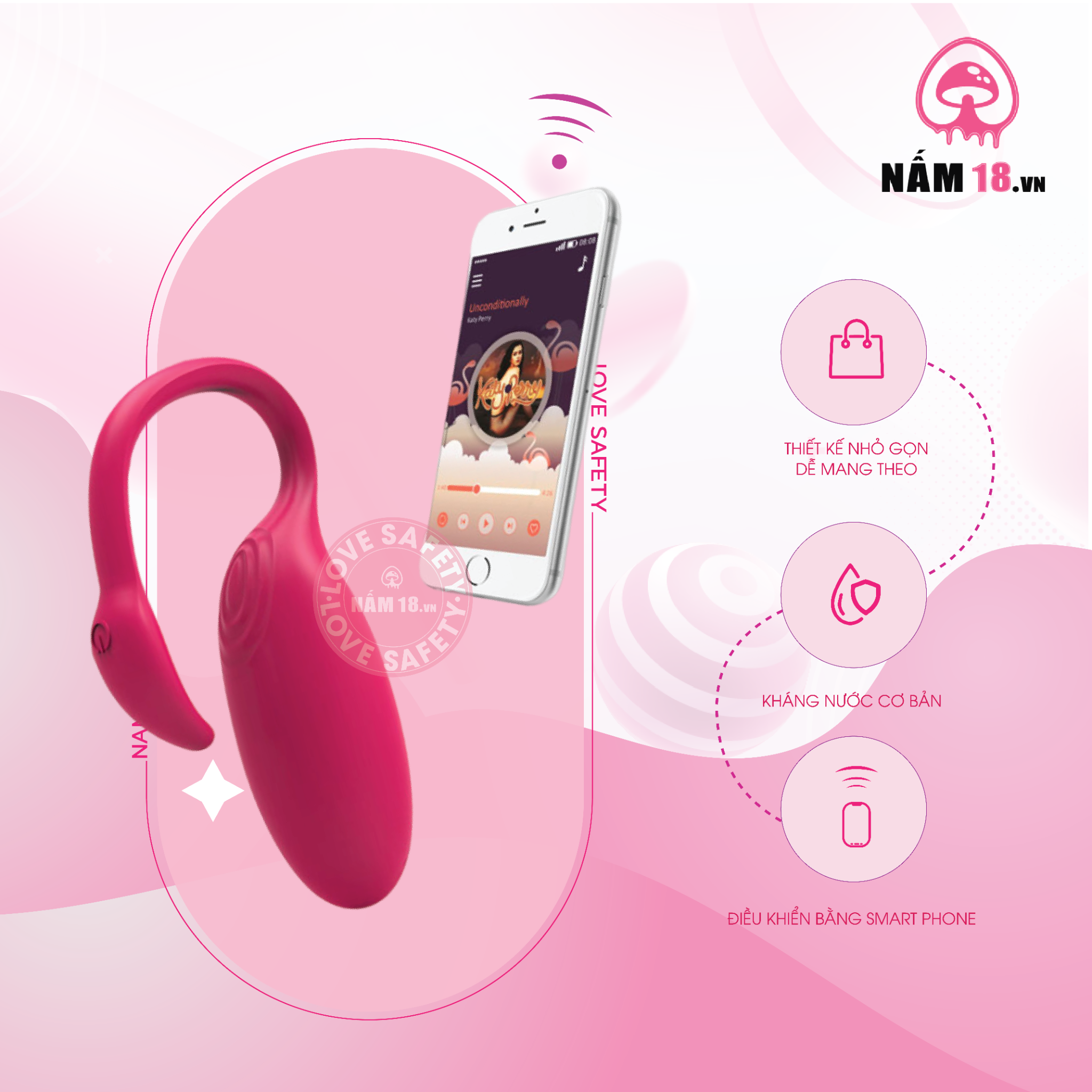  Trứng Rung Cao Cấp Flamingo Điều Khiển App - Sạc Điện 