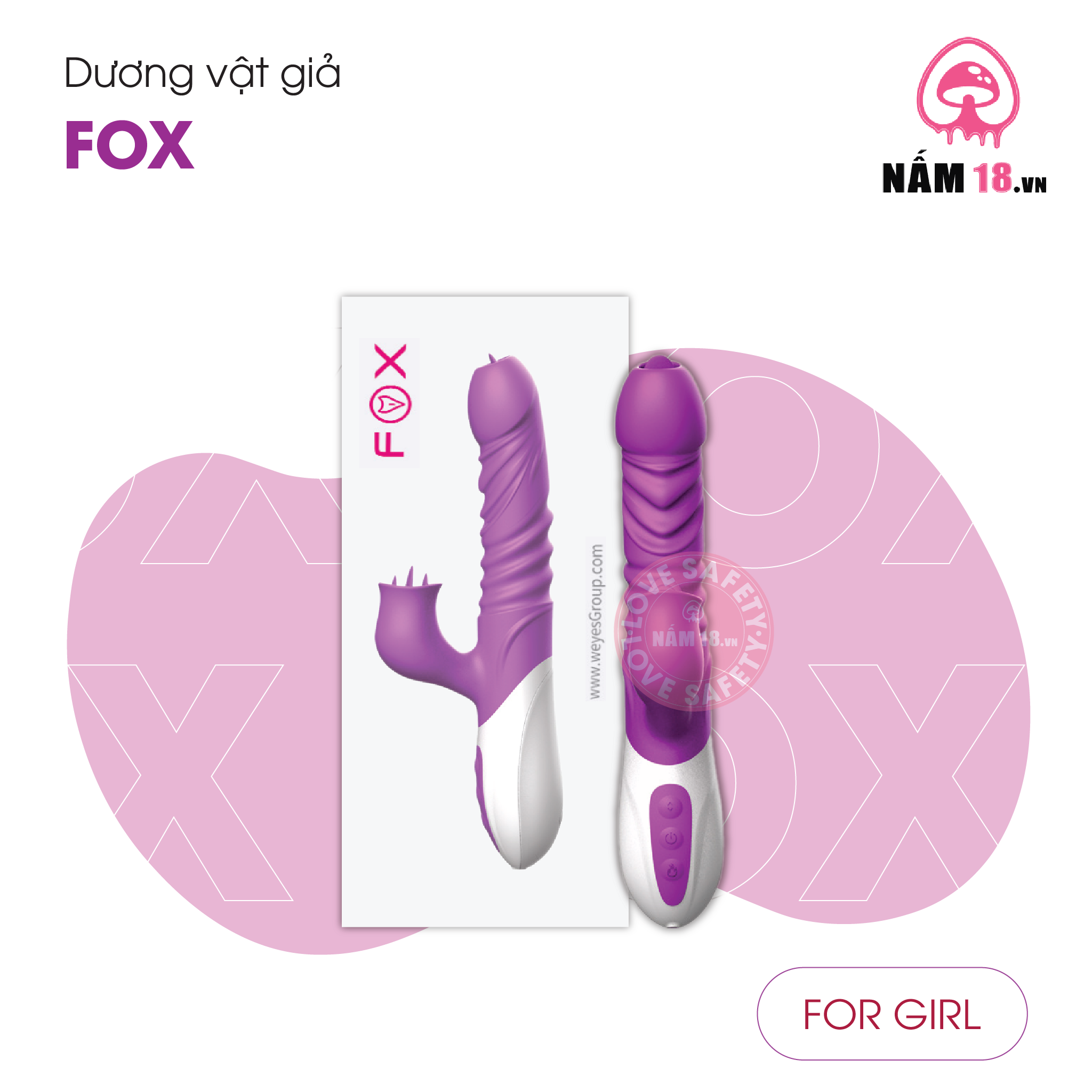  Dương Vật Giả Fox Tỏa Nhiệt Rung Thụt Ngoáy 10 Chế Độ 
