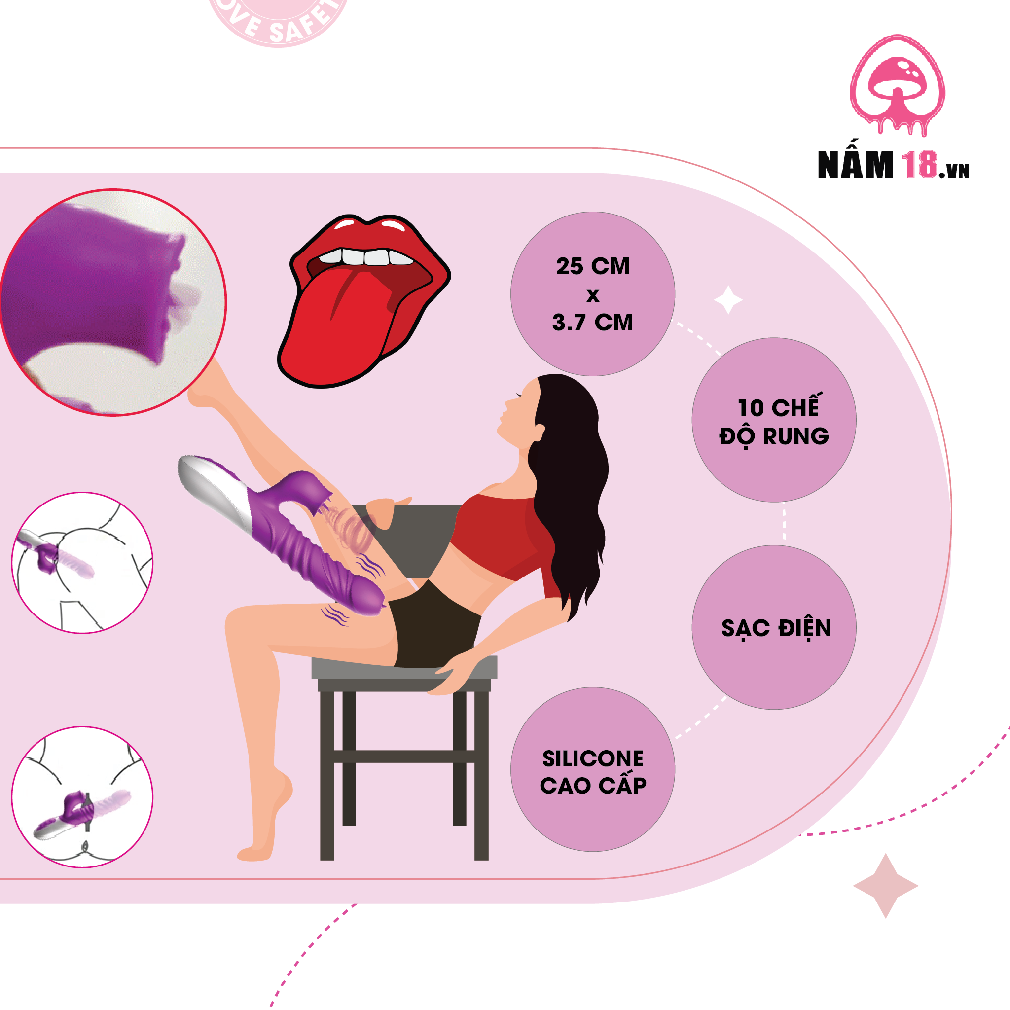  Dương Vật Giả Fox Tỏa Nhiệt Rung Thụt Ngoáy 10 Chế Độ 