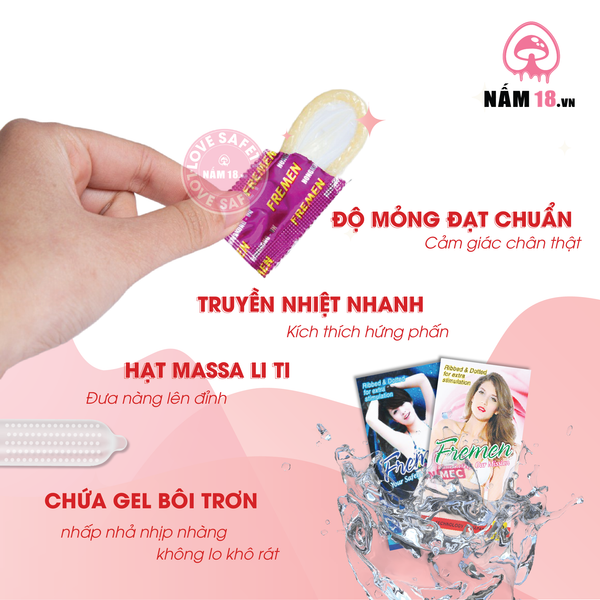 Bao Cao Su Gia Đình Fremen Gai Điểm Nổi - Hộp 120 Cái