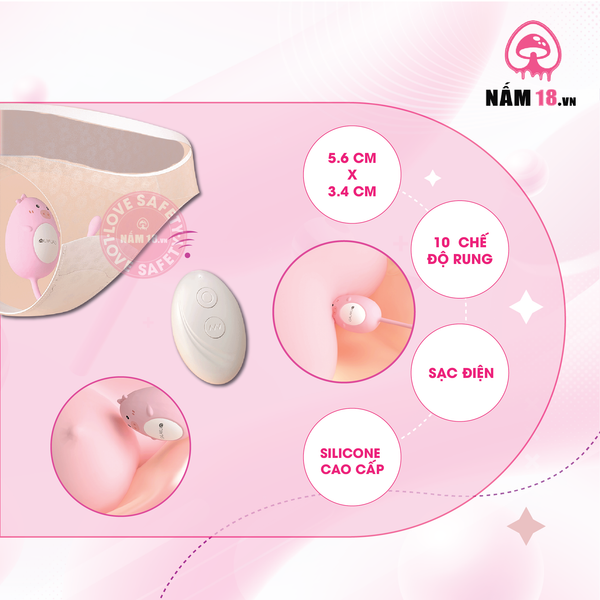 Trứng Rung Galaku Hình Thú Đa Chế Độ Rung