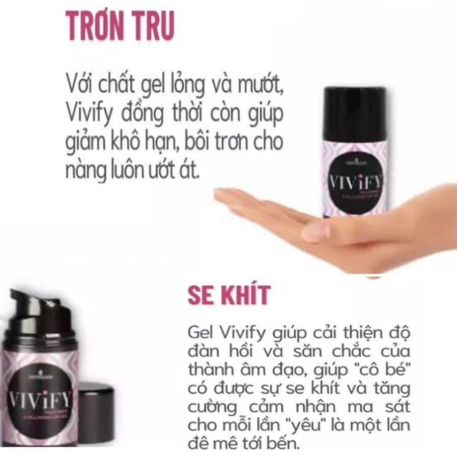  Gel Bôi Trơn Tăng Khoái Cảm, Se Khít Vùng Kín Sensuva Vivify - Chai 50ml 