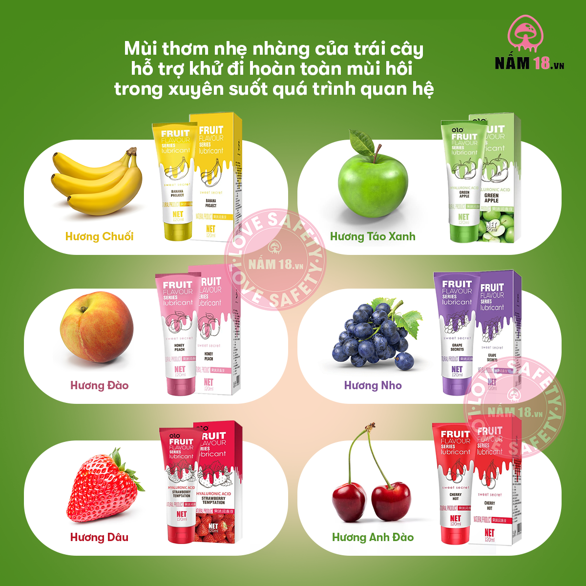  Gel Bôi Trơn Olo Fruit Flavour Hương Trái Cây 
