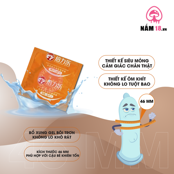 Bao Cao Su Size Nhỏ 46mm HBM Chính Hãng - Hộp 10 Cái